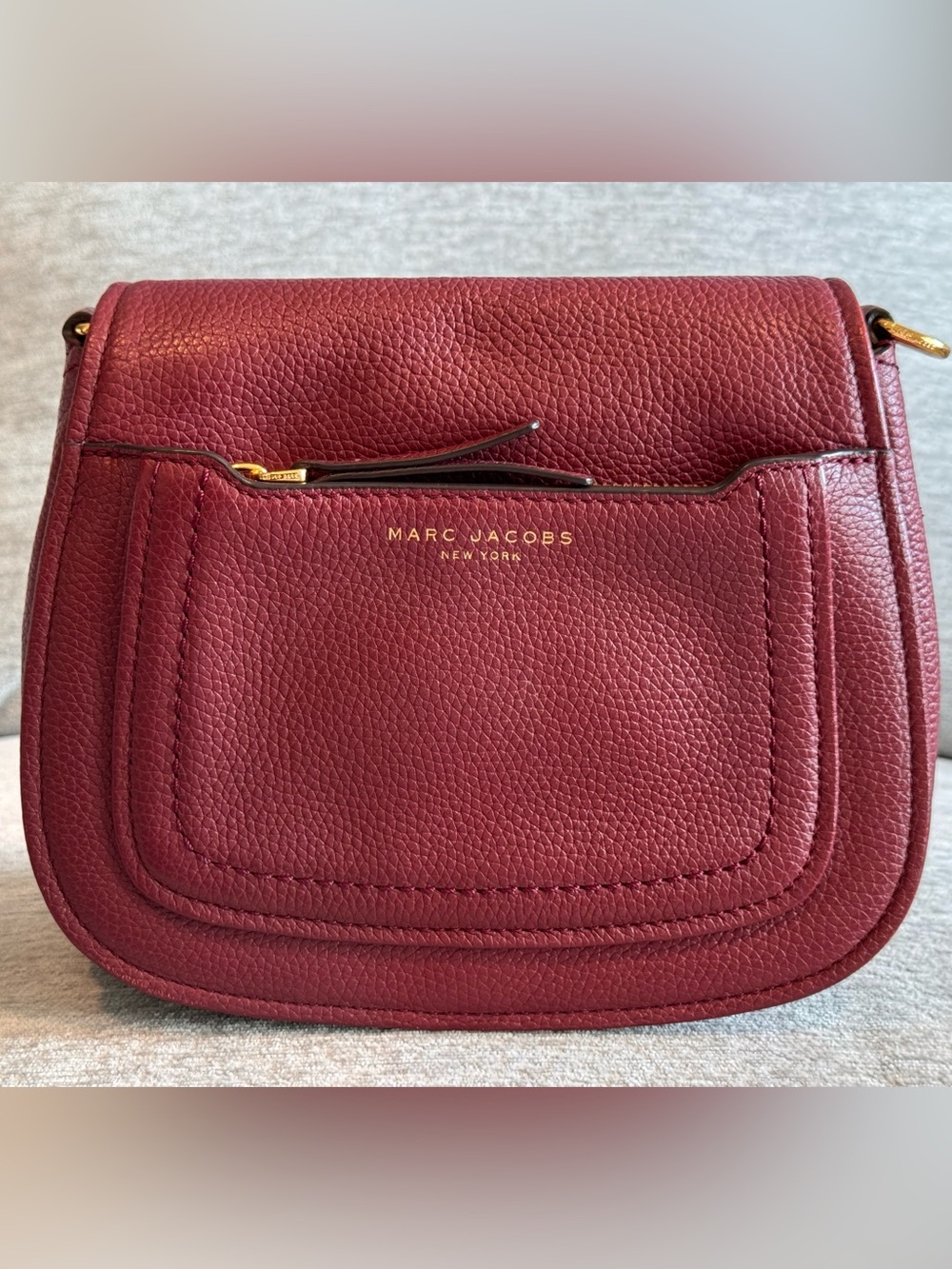 Marc Jacobs Empire City Mini Messenger Leather Crossbody - Sultry Red Like New